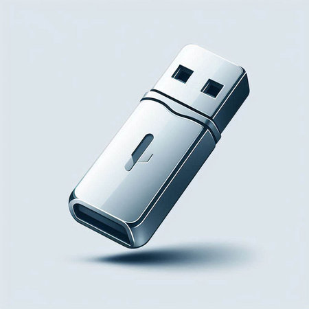 Usb flash drive, vector illustration, eps10, transparency