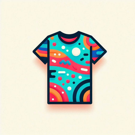 T-shirt with abstract pattern. Vector illustration. Eps 10.