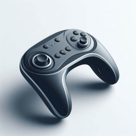 Gamepad on a white background. 3d rendering. Computer digital drawing.
