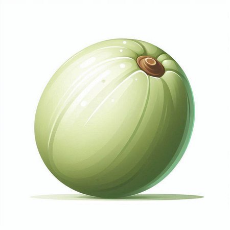 Illustration of a fresh melon on a white background - vectorのイラスト素材