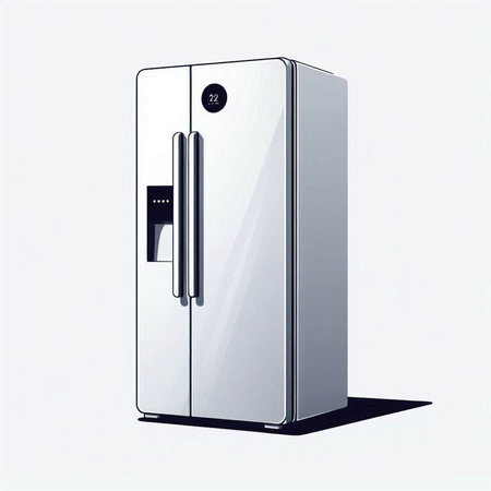 Refrigerator on a white background. Refrigerator vector illustrationのイラスト素材