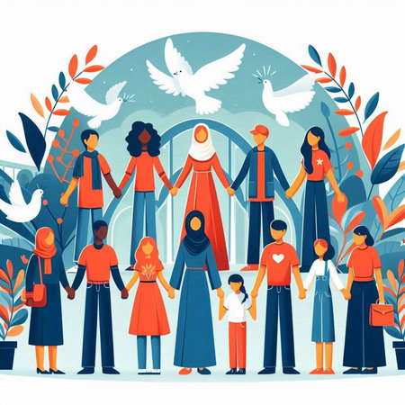 International Day of Remembrance and Reconciliation. Vector illustration.のイラスト素材