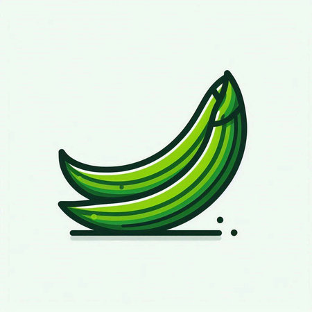 Illustration of banana logo. Vector illustration of a banana logo.のイラスト素材