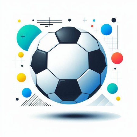 Soccer ball on abstract background. Vector illustration. Eps 10.のイラスト素材