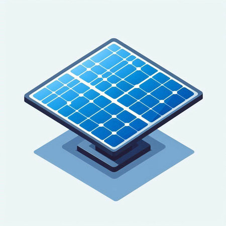 Solar panel icon. 3D isometric illustration of solar panel vector icon for webのイラスト素材