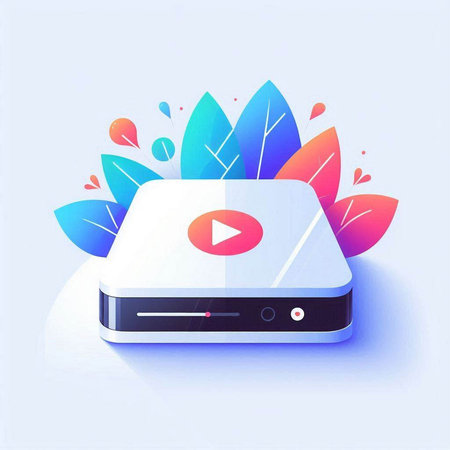 Video player. Vector illustration in a flat style for your design.のイラスト素材