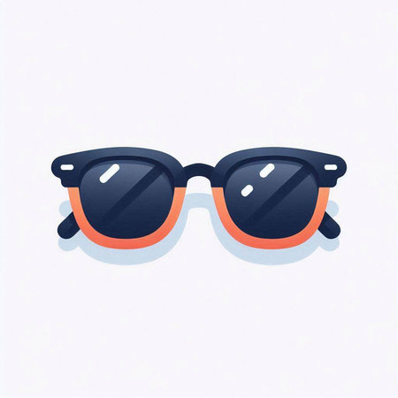 Black sunglasses isolated on a white background. Vector illustration. Eps 10.のイラスト素材