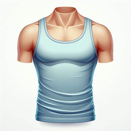 Women's T-shirt on a mannequin. Vector illustrationのイラスト素材