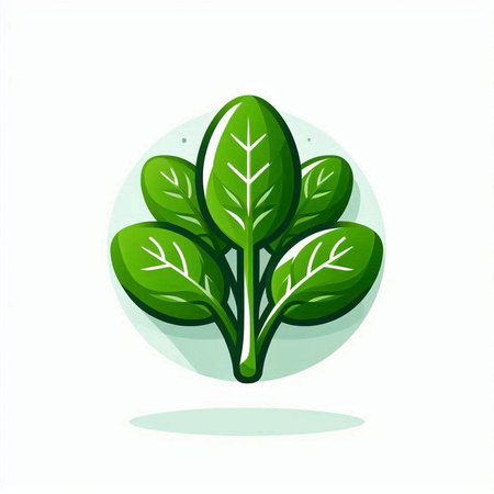 Leaf icon. Vector illustration of a green leaf in a flat style.のイラスト素材