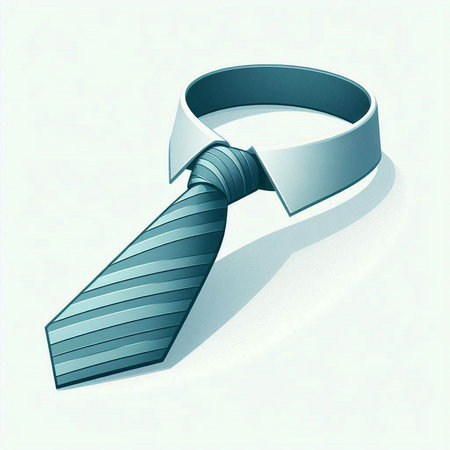 3d tie on a white background with shadow, 3d renderのイラスト素材