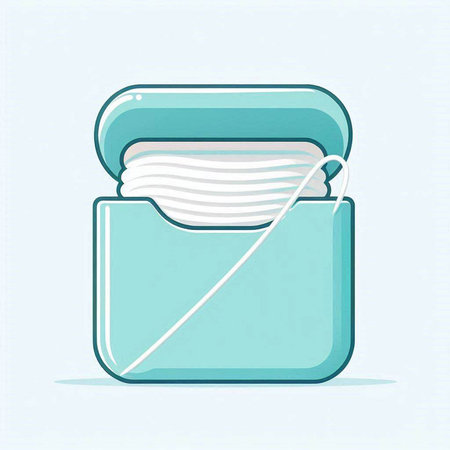 Illustration of a blue box with a medical mask on a blue backgroundのイラスト素材