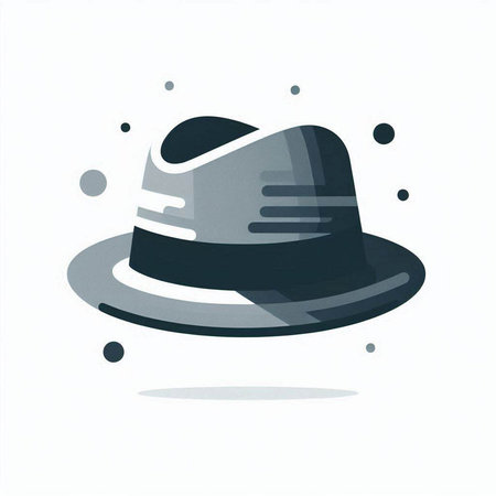 Illustration of a hat on a white background. Vector illustration.のイラスト素材