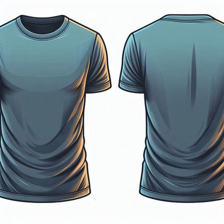 T-shirt. Vector illustration of a white t-shirt.のイラスト素材