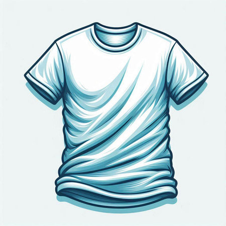 T-shirt design. Vector illustration of a white t-shirt.のイラスト素材