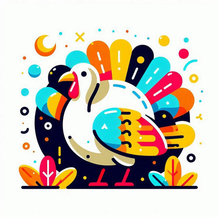 Vector illustration of a cute cartoon parrot on a white background.のイラスト素材