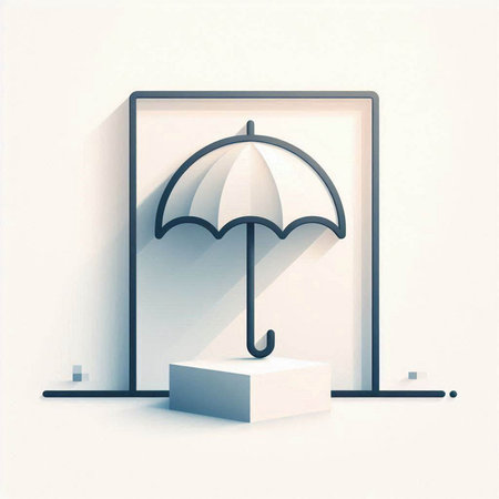 White USB charger with cable on white background. 3d illustration.のイラスト素材