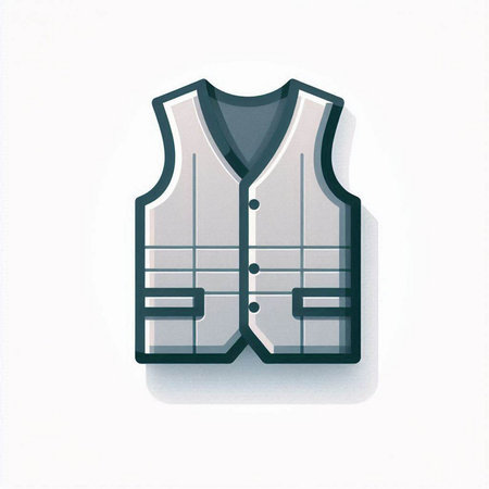 Vector illustration of a vest on a white background. Eps 10.のイラスト素材