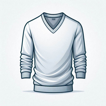 Men's sports jersey, sweater on a white background. Vector illustrationのイラスト素材
