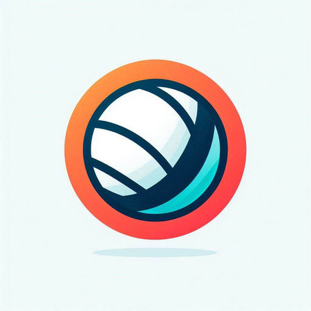 hand drawn volleyball ball icon. vector illustration. eps 10.のイラスト素材