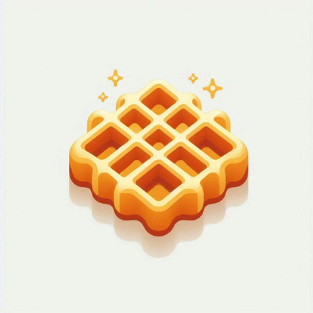 waffle icon on white background, vector illustration, eps10のイラスト素材