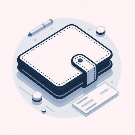 Wallet. Isometric vector illustration. 3d isometric icon.のイラスト素材