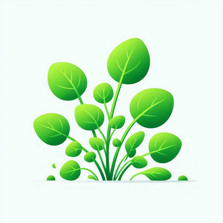 Green sprouts on white background. Vector illustration. Eps 10.のイラスト素材