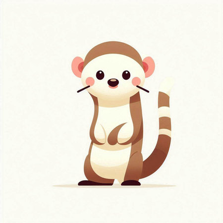 Cute cartoon monkey. Vector illustration. Cute animal character.のイラスト素材