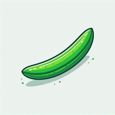 Cucumber vector illustration. Cucumber icon. Cucumber icon.のイラスト素材