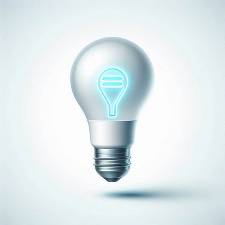 Glowing light bulb with exclamation mark on white background, 3D renderingのイラスト素材
