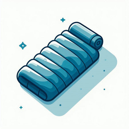 Rolled up towel icon in isometric flat design style. Vector illustration.のイラスト素材