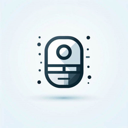 Robot icon. Modern flat design style. Vector illustration for your design.のイラスト素材