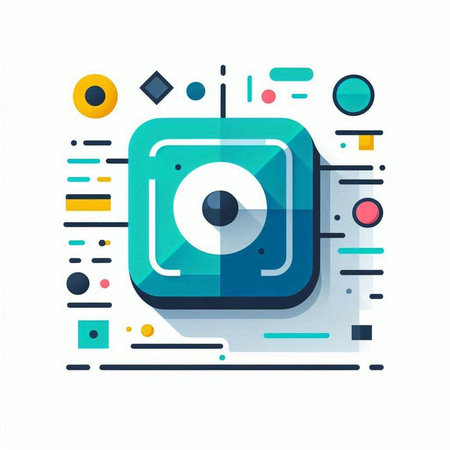 Flat design modern vector illustration concept of safe with abstract geometric shapes.のイラスト素材