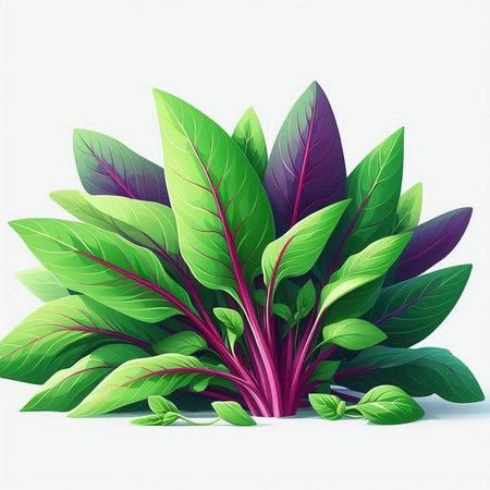 Illustration of a bunch of green leaves on a white background.のイラスト素材