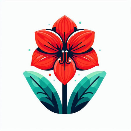 Flower icon. Vector illustration in flat style isolated on white background.のイラスト素材