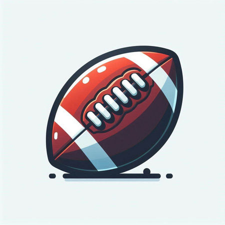 American football ball. Vector illustration of sport symbol. Flat design.のイラスト素材
