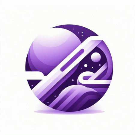 Abstract geometric 3d round icon with glossy effect. Vector design templateのイラスト素材