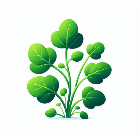 Green sprout isolated on white background. Vector illustration. Eps 10.のイラスト素材