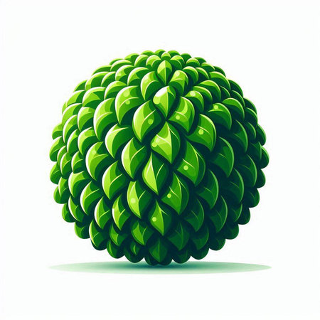 Abstract green sphere on white background. Vector illustration. Eps 10.のイラスト素材