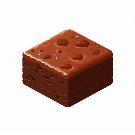 Chocolate cake isolated on white background. Vector illustration. Eps 10のイラスト素材