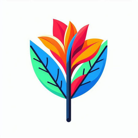 Colorful flower icon. Vector illustration isolated on a white background.のイラスト素材