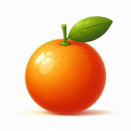 Orange fruit isolated on white background. Vector illustration. Eps 10.のイラスト素材