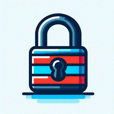 padlock icon on white background. Vector illustration. Eps 10.のイラスト素材
