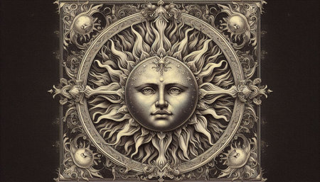 The face of the ancient Greek god Mercury on a dark background.