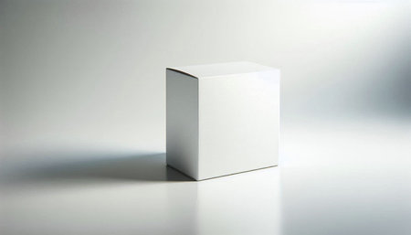 White box on a white background. 3d rendering, mock up