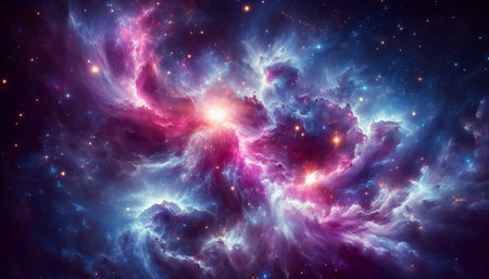 Planets and galaxy, science fiction wallpaper. Beauty in the universe.