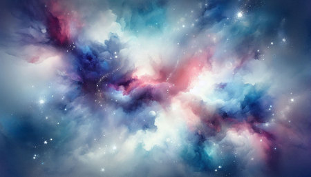 Cosmic space and stars, color cosmic abstract background. 3D rendering