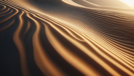 abstract background from sand dune in the desert with golden waves