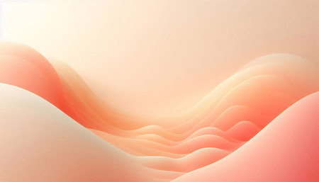 abstract background with smooth lines in orange and beige colors, vector illustration