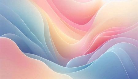 abstract colorful background with smooth lines and waves in pastel colors