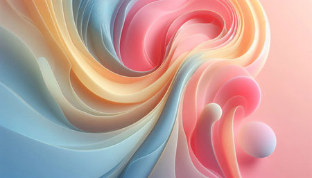 abstract colorful background with smooth lines and waves, 3d render